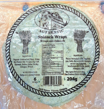 Authentic - Spinach Wraps